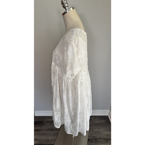 Eri + Ali Ancona XS Lace White Dress Boho Peasant Cottagecore Anthropologie - Picture 15 of 16